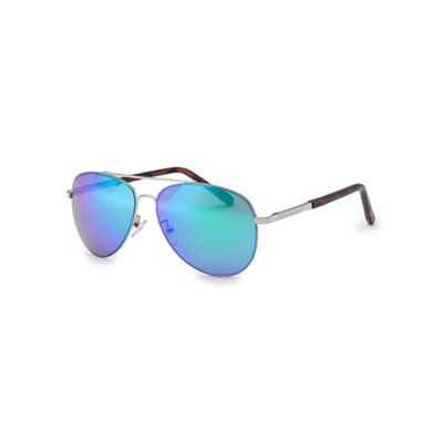 Shiny silver 'Dune' flash sunglasses